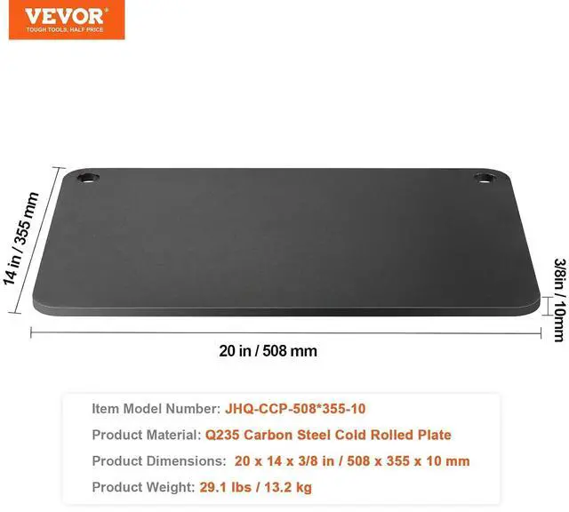 Alt view image 7 of 7 - Pizza Steel, 20" x 14" x 3/8" Pizza Steel Plate for Oven, Pre-Seasoned Carbon Steel Pizza Baking Stone with 20X Higher Conductivity, Heavy Duty Rustproof Pizza Pan for Outdoor Grill, Indoor Oven