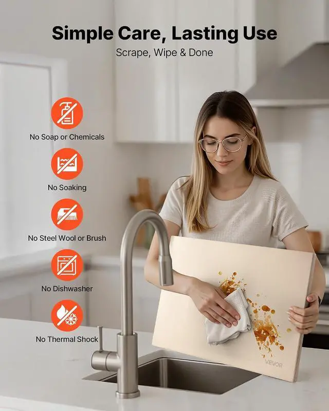 Alt view image 5 of 7 - Pizza Stone, 20 x 14 x 0.6 in Rectangular Cordierite Pizza Stone, 1450 Heat-Resistant Cook Stone, Extra Large Baking-Stone with Metal Peel, Scraper, for Kitchen Bake Oven, BBQ Grill