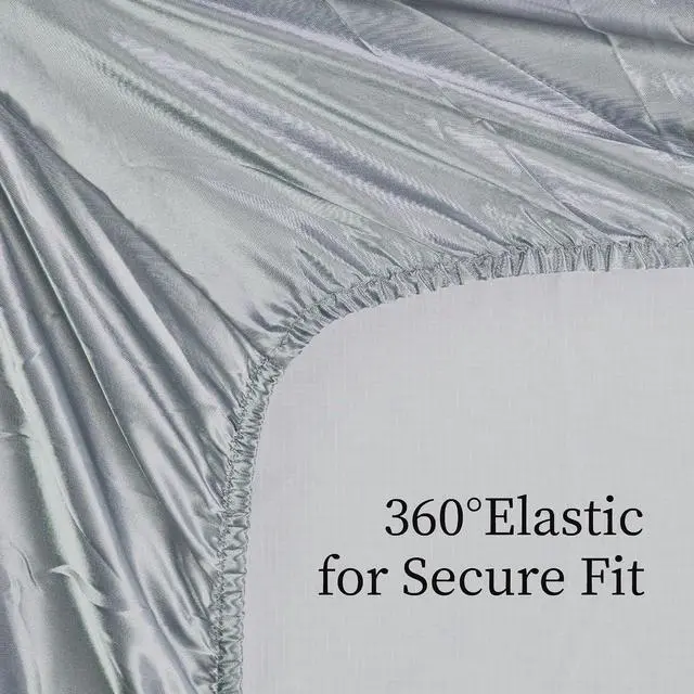 Alt view image 4 of 7 - Ultra-Soft Satin Sheets King Size Bed Set, Luxury Soft Grey Silky Sheets for Hair and Skin, Non-Fading & Wrinkle Free, 2 Pillowcases, 1 Flat Sheet, 1 Fitted Sheet