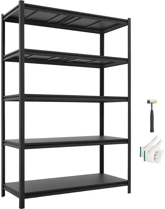 Main image of Garage Shelving, 5-Tier Adjustable Storage Shelves, 3000 lbs Heavy Duty Garage Shelves, Metal Utility Rack Shelf for Garage Workshop Warehouse Basement, 48.43" W x 20.55" D x 71.38" H