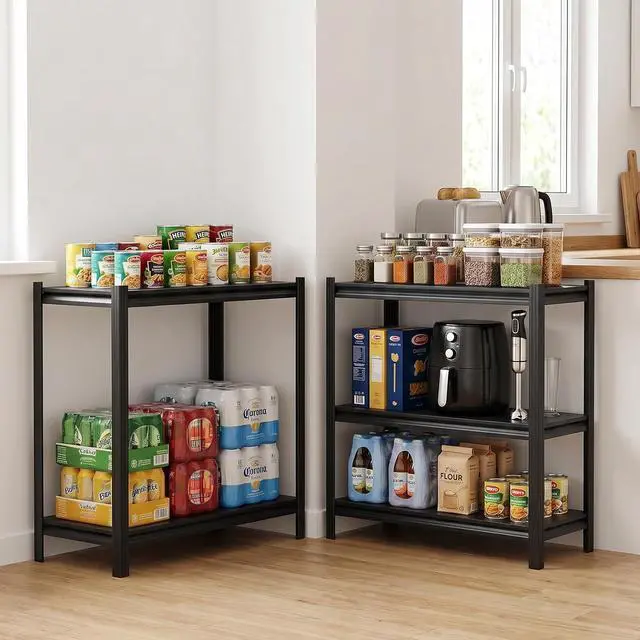 Alt view image 2 of 7 - Storage Shelves, 5-Tier Adjustable, 3000 lbs Capacity, Heavy Duty Garage Storage Shelving Unit, Metal Utility Rack Shelf, for Garage Warehouse Basement Kitchen, 36.42" W x 16.42" D x 71.38" H