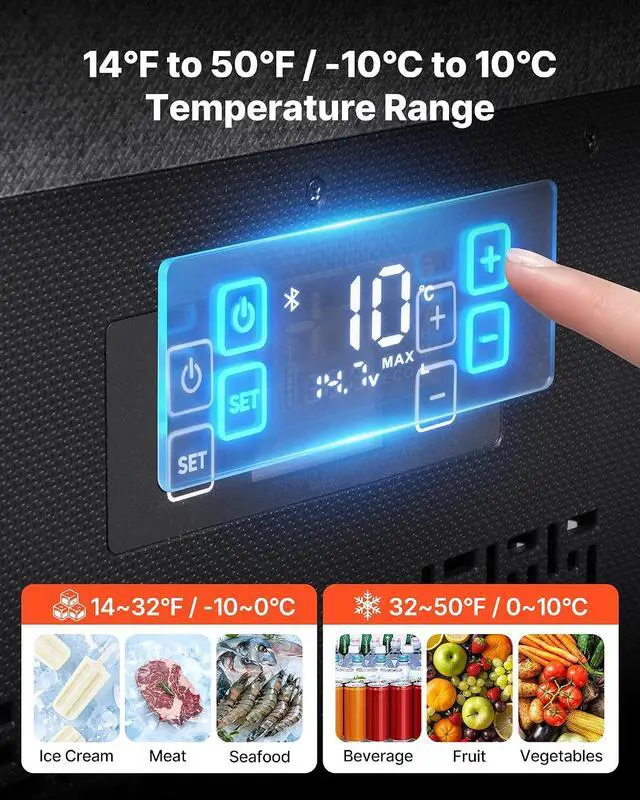Alt view image 3 of 7 - 12 Volt Refrigerator, 42.3 QT/ 40L Car Fridge, Portable Ultra-Light EPP Freezer, APP Control Electric Compressor, 12V/24V DC, 14 to 50, for Truck Van RV SUV Boat Travel Camping ASIN B0GZB65DNP