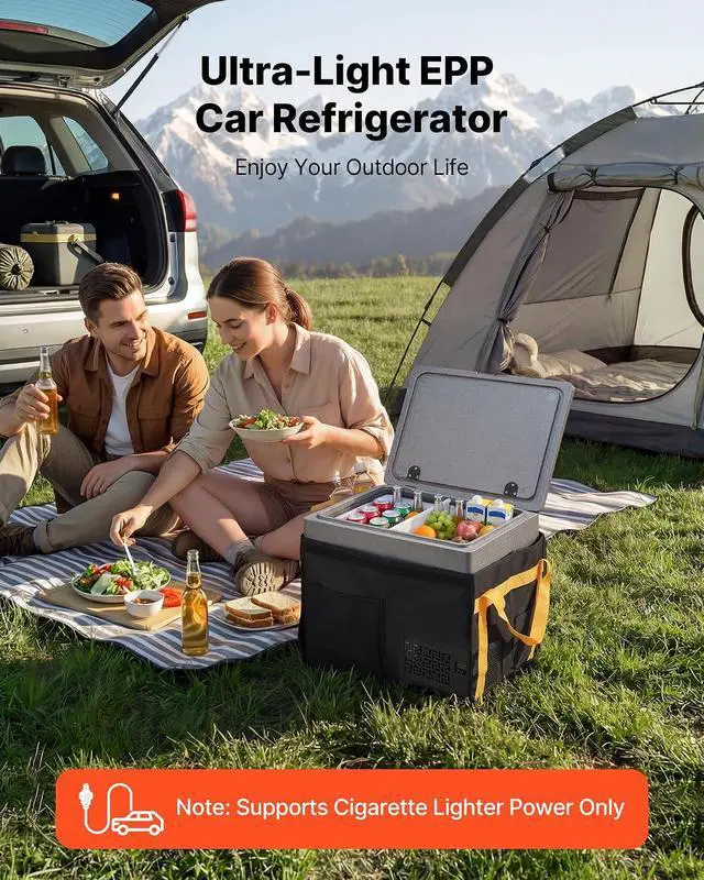 Alt view image 6 of 7 - 12 Volt Refrigerator, 42.3 QT/ 40L Car Fridge, Portable Ultra-Light EPP Freezer, APP Control Electric Compressor, 12V/24V DC, 14 to 50, for Truck Van RV SUV Boat Travel Camping ASIN B0GZB65DNP