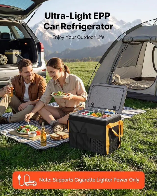 Alt view image 6 of 7 - 12 Volt Refrigerator, 21.1 QT/ 20L Car Fridge, Portable Ultra-Light EPP Freezer, APP Control Electric Compressor, 12V/24V DC, 14 to 50, for Truck Van RV SUV Boat Travel Camping