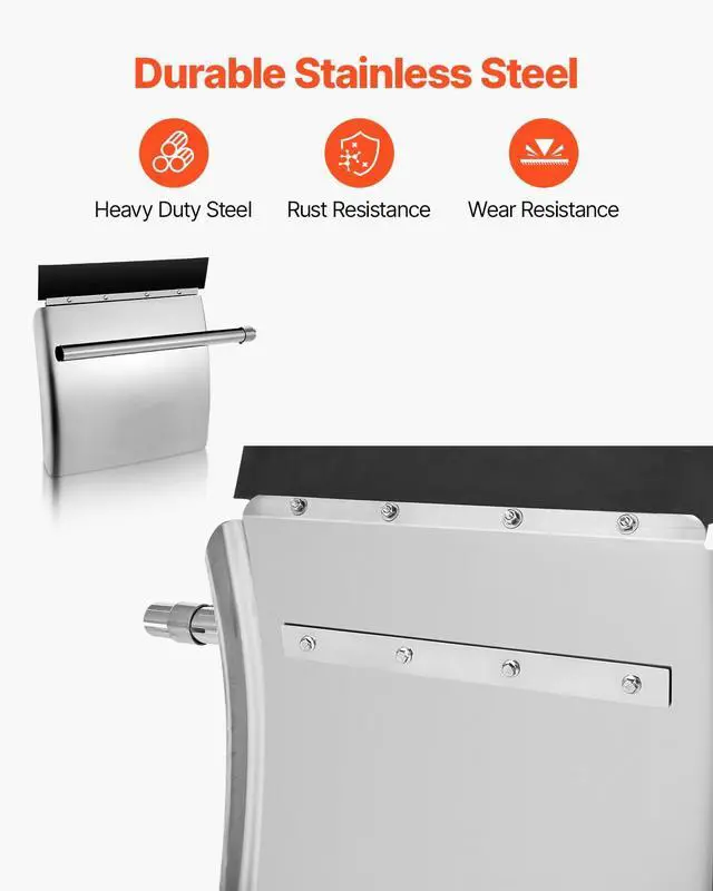 Alt view image 2 of 7 - Stainless Steel Quarter Fenders for Semi Trucks, 24" x 24" Semi Truck Fenders with Tube Bracket and Mounting Hardware, 1 Pair Right & Left Quarter Fender Set, Fit for Freightliner, Peterbilt
