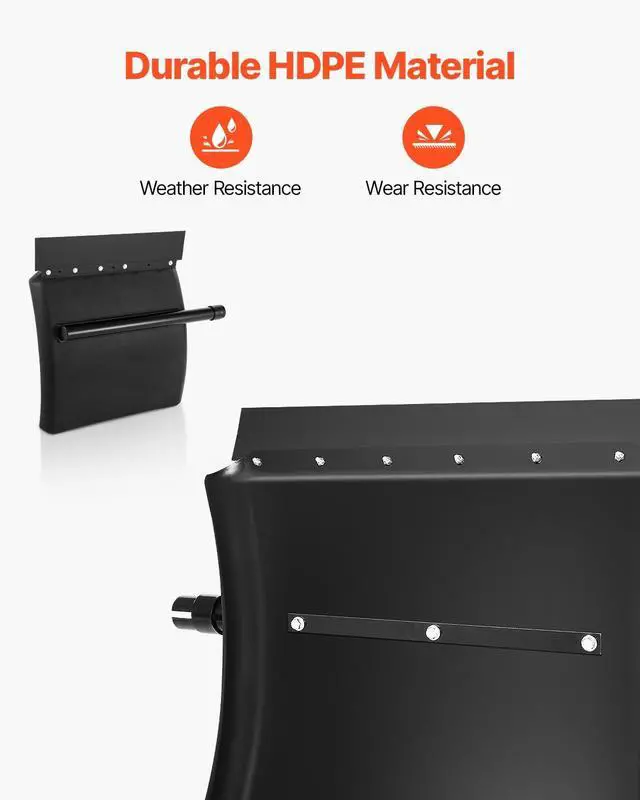 Alt view image 2 of 7 - Quarter Fenders for Semi Trucks, 24" x 24" Semi Truck Fenders with Tube Bracket and Mounting Hardware, 1 Pair Right & Left Quarter Fender Set, Fit for Freightliner, Peterbilt, Kenworth