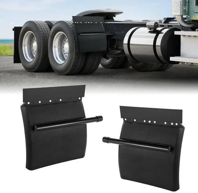 Main image of Quarter Fenders for Semi Trucks, 24" x 24" Semi Truck Fenders with Tube Bracket and Mounting Hardware, 1 Pair Right & Left Quarter Fender Set, Fit for Freightliner, Peterbilt, Kenworth