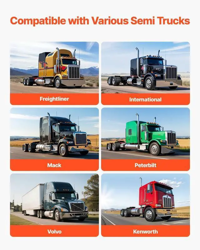 Alt view image 6 of 7 - Quarter Fenders for Semi Trucks, 24" x 24" Semi Truck Fenders with Tube Bracket and Mounting Hardware, 1 Pair Right & Left Quarter Fender Set, Fit for Freightliner, Peterbilt, Kenworth