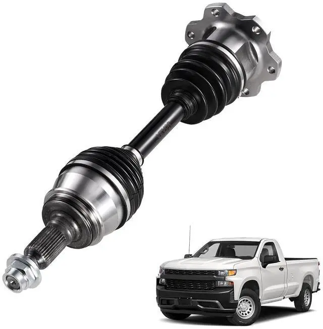 Main image of CV Axle Shaft Assembly, Front Left or Right Side (Driver or Passenger Side), Automotive Replacement CV Joint Axle Compatible with 1999-2006 Chevrolet Silverado 1500, Alloy Steel & Carbon Steel
