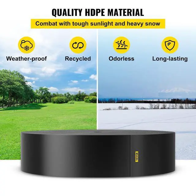 Alt view image 4 of 7 - Landscape Edging, 10 inch Depth 300 ft Total Length, Recycled HDPE Coiled Terrace Board, Flexible Bender Border for Landscaping, Lawn, Garden, Yard, Against Invading Weeds, Black