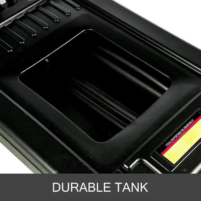Alt view image 3 of 7 - Oil Drain Pan, 17 Gallon Oil Drain Pan with Pump, 64L Low Profile Oil Drain Pan with 8 ft Hose, Rolling Oil Drain Cart for Trucks, Buses, RVs