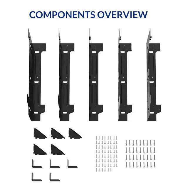 Alt view image 7 of 7 - Universal Steel Workbench Kit 5 Legs L Shaped Heavy Duty Work Bench for Garage Storage Shelving Workbenches Frame Black Customizable Work Table Brackets, Lumber Not Included