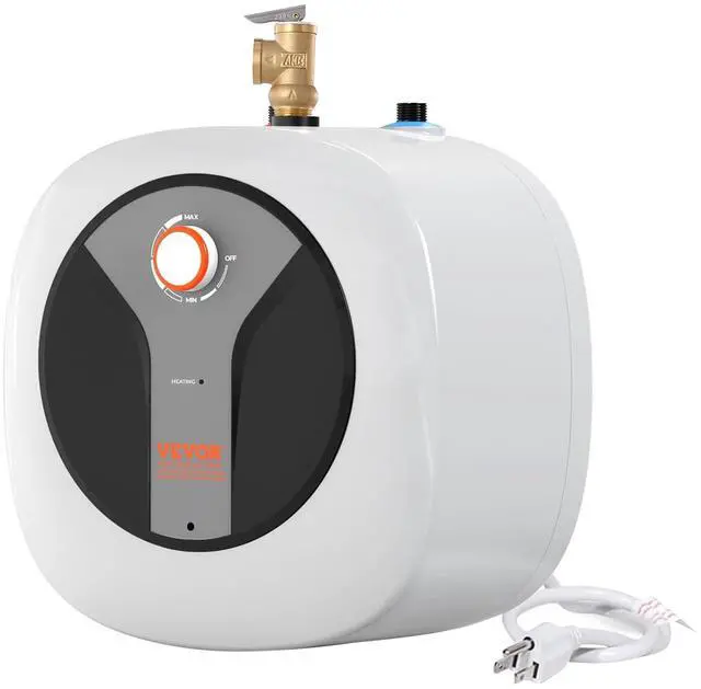Main image of Electric Mini-Tank Water Heater 2.5-Gallon Tank, 1440W Hot Water Boiler Storage, Safety Temperature Pressure Valve Easy Install, for Kichen Bathroom Restaurant, Shelf Wall Floor Mounted