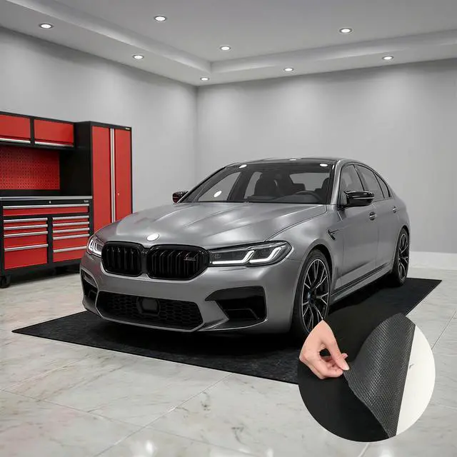 Main image of 17' x 8' Garage Floor Mat Oil Spill Mat with Waterproof Slip-Resistant Backing, Waterproof Rubber Backing Floor Protection Shop Toolbox Containment Carpet, Absorbent, Slip-Resistant