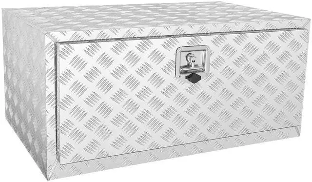 Main image of Underbody Truck Box, 36"×24"×24" Pickup Storage Box, Heavy Duty Aluminum Diamond Plate Tool Box with Lock and Keys, Waterproof Trailer Storage Box with T-Handle Latch for Truck, Van, Trailer
