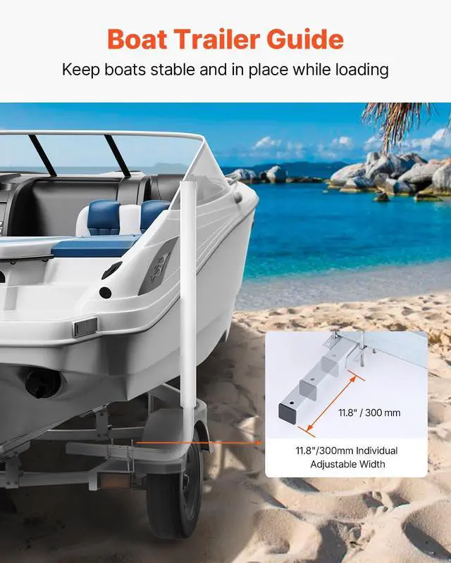 Alt view image 2 of 7 - Boat Trailer Guide, 16.7"- 60 Adjustable Design Trailer Guide Poles, 2PCS Trailer Guide-Ons for Ski Boat, Fishing Boat or Sailboat Trailer