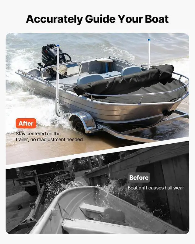 Alt view image 2 of 7 - Boat Trailer Guide, 16.7"- 60 Adjustable Design Trailer Guide Poles, 2PCS Trailer Guide-Ons for Ski Boat, Fishing Boat or Sailboat Trailer