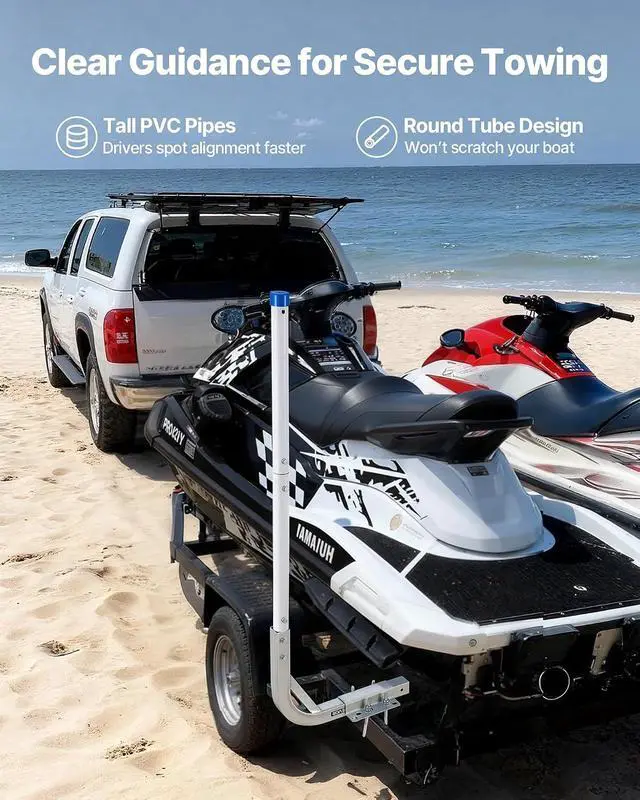 Alt view image 4 of 7 - Boat Trailer Guide, 16.7"- 60 Adjustable Design Trailer Guide Poles, 2PCS Trailer Guide-Ons for Ski Boat, Fishing Boat or Sailboat Trailer