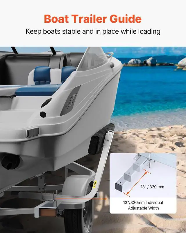 Alt view image 2 of 7 - Boat Trailer Guide, 16.7"- 60 Adjustable Design Trailer Guide Poles, 2PCS Trailer Guide-Ons for Ski Boat, Fishing Boat or Sailboat Trailer