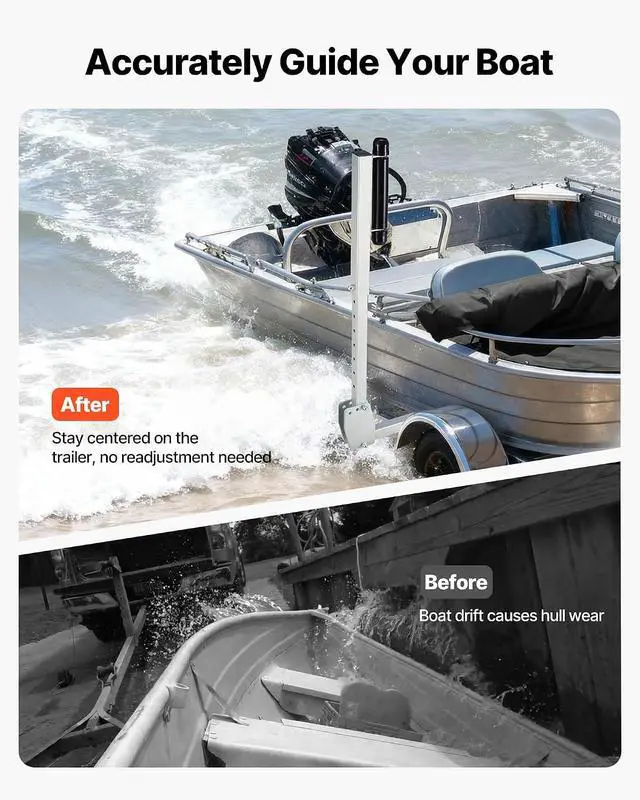 Alt view image 2 of 7 - Boat Trailer Guide, 16.7"- 60 Adjustable Design Trailer Guide Poles, 2PCS Trailer Guide-Ons for Ski Boat, Fishing Boat or Sailboat Trailer