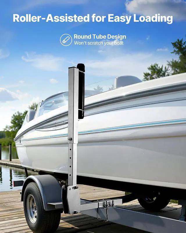 Alt view image 4 of 7 - Boat Trailer Guide, 16.7"- 60 Adjustable Design Trailer Guide Poles, 2PCS Trailer Guide-Ons for Ski Boat, Fishing Boat or Sailboat Trailer