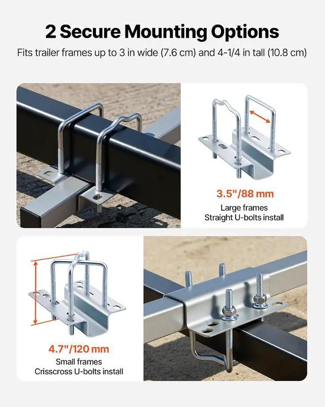 Alt view image 6 of 7 - Boat Trailer Guide, 16.7"- 60 Adjustable Design Trailer Guide Poles, 2PCS Trailer Guide-Ons for Ski Boat, Fishing Boat or Sailboat Trailer