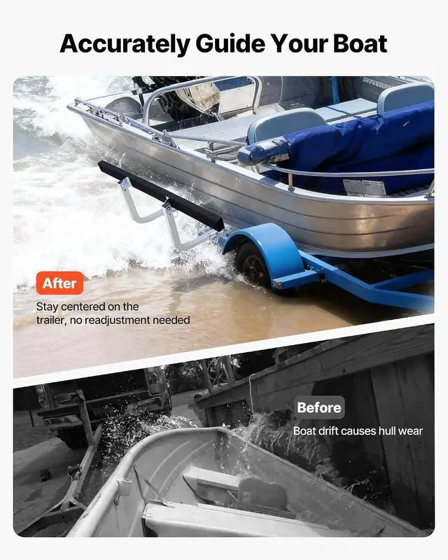 Alt view image 2 of 7 - Boat Trailer Guide, 16.7"- 60 Adjustable Design Trailer Guide Poles, 2PCS Trailer Guide-Ons for Ski Boat, Fishing Boat or Sailboat Trailer