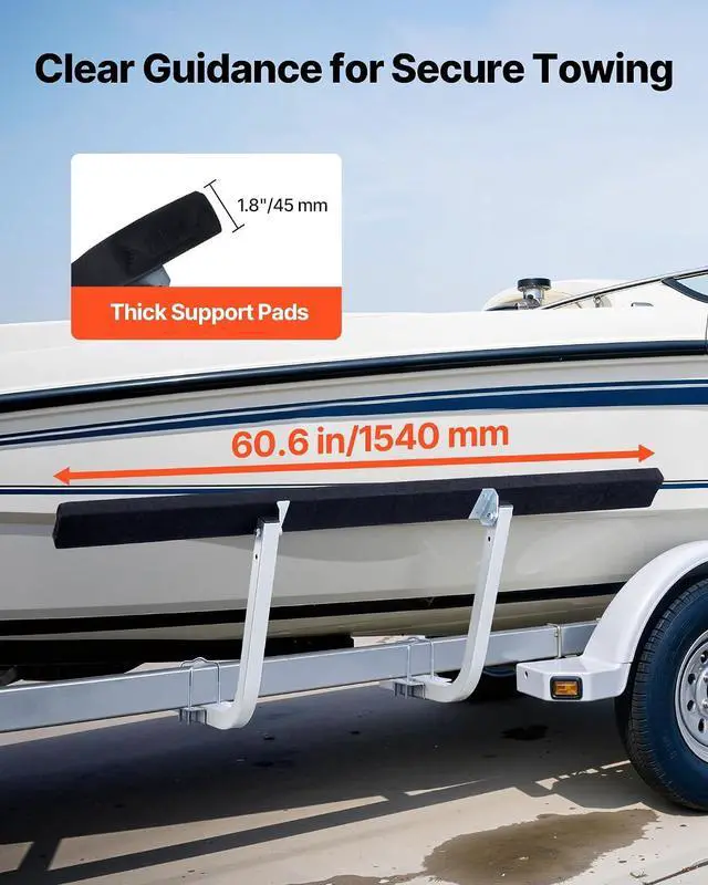 Alt view image 4 of 7 - Boat Trailer Guide, 16.7"- 60 Adjustable Design Trailer Guide Poles, 2PCS Trailer Guide-Ons for Ski Boat, Fishing Boat or Sailboat Trailer