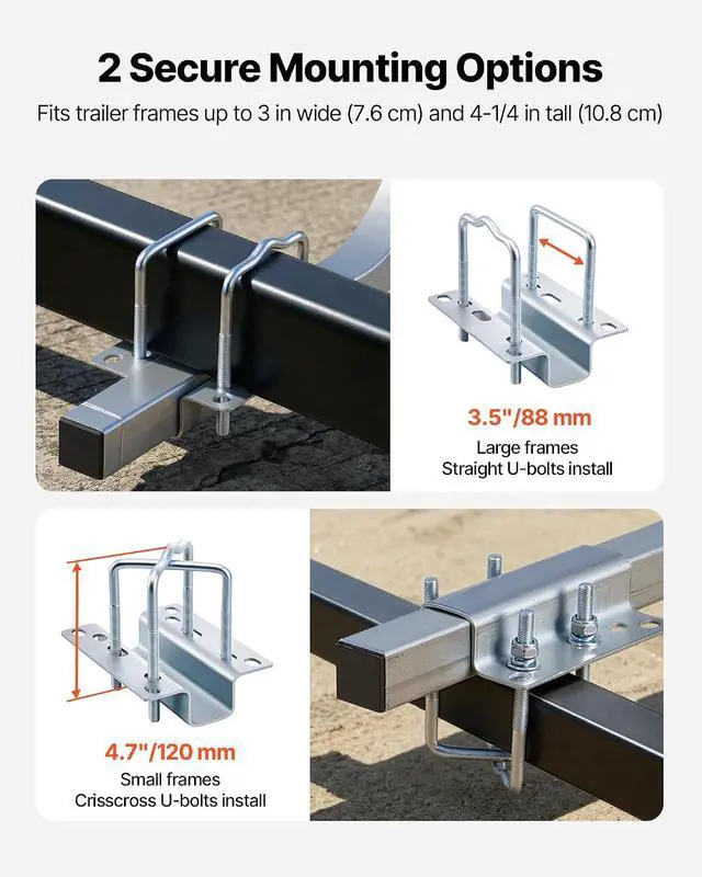 Alt view image 6 of 7 - Boat Trailer Guide, 16.7"- 60 Adjustable Design Trailer Guide Poles, 2PCS Trailer Guide-Ons for Ski Boat, Fishing Boat or Sailboat Trailer