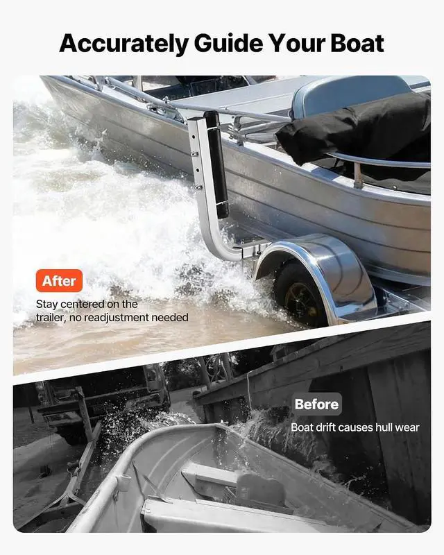 Alt view image 2 of 7 - Boat Trailer Guide, 16.7"- 60 Adjustable Design Trailer Guide Poles, 2PCS Trailer Guide-Ons for Ski Boat, Fishing Boat or Sailboat Trailer