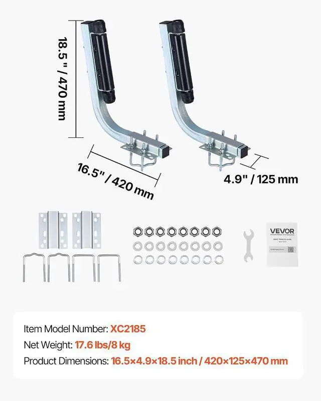Alt view image 7 of 7 - Boat Trailer Guide, 16.7"- 60 Adjustable Design Trailer Guide Poles, 2PCS Trailer Guide-Ons for Ski Boat, Fishing Boat or Sailboat Trailer
