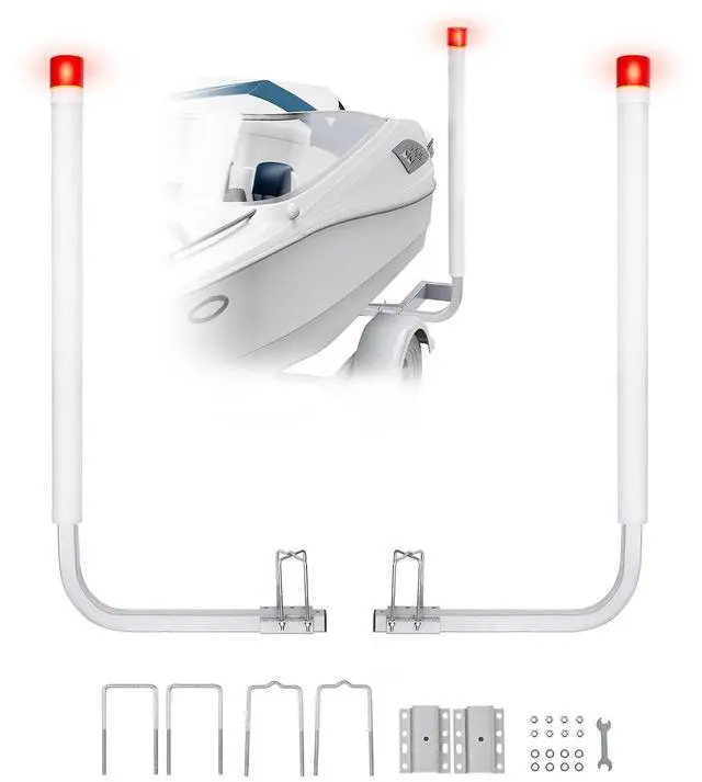 Main image of Boat Trailer Guide, 16.7"- 60 Adjustable Design Trailer Guide Poles, 2PCS Trailer Guide-Ons for Ski Boat, Fishing Boat or Sailboat Trailer