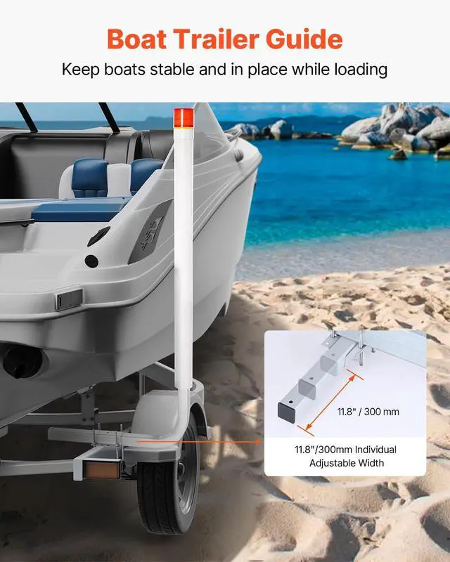 Alt view image 2 of 7 - Boat Trailer Guide, 16.7"- 60 Adjustable Design Trailer Guide Poles, 2PCS Trailer Guide-Ons for Ski Boat, Fishing Boat or Sailboat Trailer