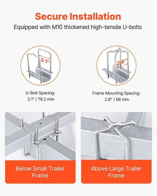 Alt view image 3 of 7 - Boat Trailer Guide, 16.7"- 60 Adjustable Design Trailer Guide Poles, 2PCS Trailer Guide-Ons for Ski Boat, Fishing Boat or Sailboat Trailer
