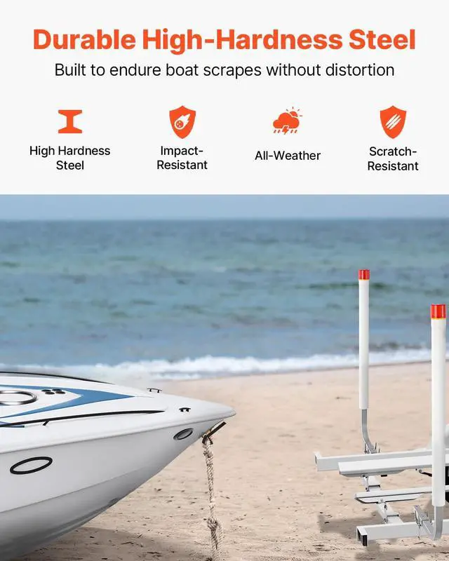 Alt view image 5 of 7 - Boat Trailer Guide, 16.7"- 60 Adjustable Design Trailer Guide Poles, 2PCS Trailer Guide-Ons for Ski Boat, Fishing Boat or Sailboat Trailer