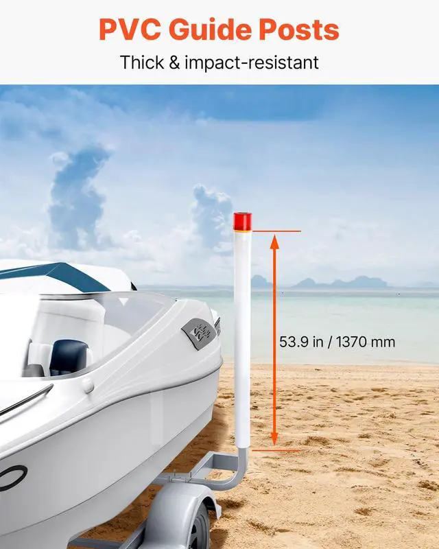 Alt view image 6 of 7 - Boat Trailer Guide, 16.7"- 60 Adjustable Design Trailer Guide Poles, 2PCS Trailer Guide-Ons for Ski Boat, Fishing Boat or Sailboat Trailer