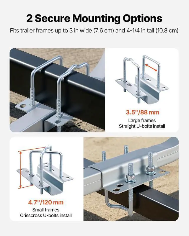 Alt view image 6 of 7 - Boat Trailer Guide, 16.7"- 60 Adjustable Design Trailer Guide Poles, 2PCS Trailer Guide-Ons for Ski Boat, Fishing Boat or Sailboat Trailer