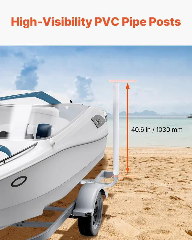 Alt view image 5 of 7 - Boat Trailer Guide, 16.7"- 60 Adjustable Design Trailer Guide Poles, 2PCS Trailer Guide-Ons for Ski Boat, Fishing Boat or Sailboat Trailer