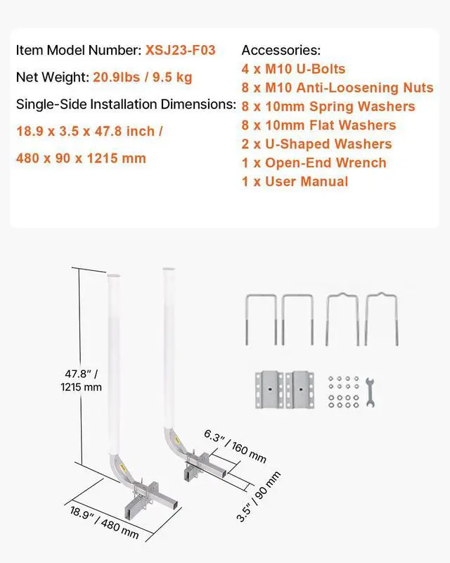Alt view image 7 of 7 - Boat Trailer Guide, 16.7"- 60 Adjustable Design Trailer Guide Poles, 2PCS Trailer Guide-Ons for Ski Boat, Fishing Boat or Sailboat Trailer