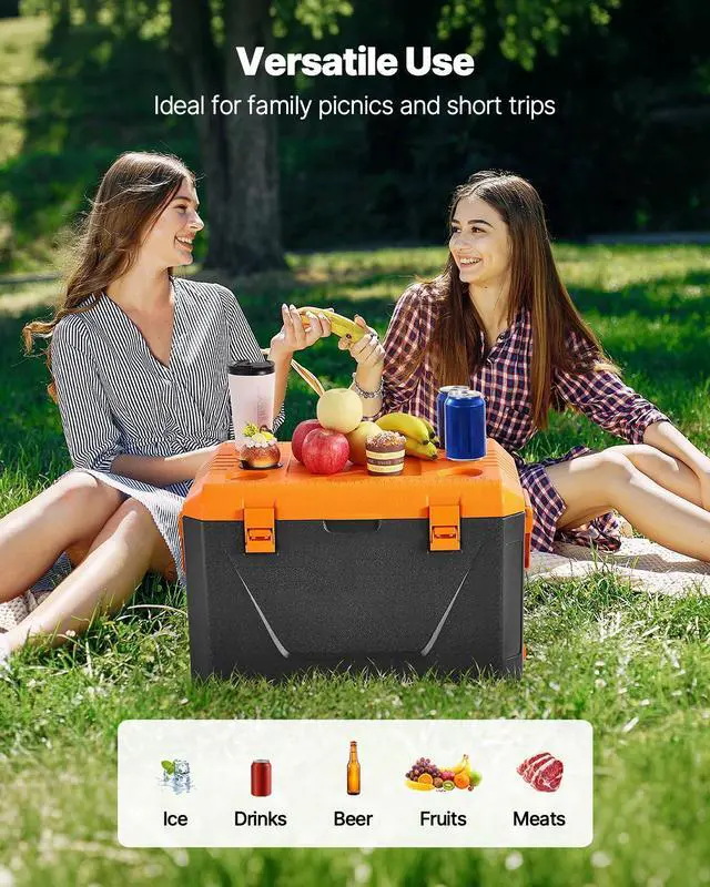 Alt view image 6 of 7 - Portable Cooler, Lightweight Rigid Material Insulated Portable Cooler, Suitable for Family Picnics and Long Trips