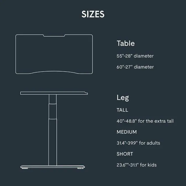 Alt view image 7 of 7 - Z8 Luxe Oval Leg Gaming Standing Desk 60x27 in Electric Adjustable Height for FPS Games Computer Desk for Home Office Gamer with Dual Motors USB Ports Whole Piece (Black Frame + Black Top)