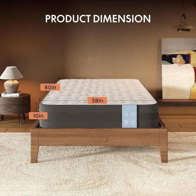Alt view image 3 of 7 - Split King Adjustable Bed Frame Base with 10 Inch Gel Memory Foam Mattress, Simultaneous Head & Foot Incline, Viscose from Bamboo, Medium Firm, Certi-PUR & Oeko-TEX Certified.