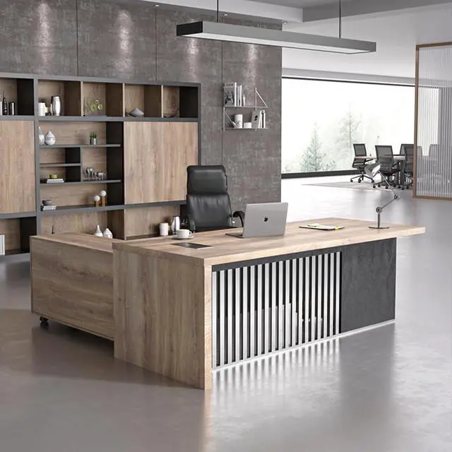 Alt view image 6 of 6 - 71 Inch L Shaped Executive Office Desk with 2 Drawers, Modern Home Office Desk with File Cabinet, Business Furniture w/Stand Under Desk Storage Organizer with 4 Wheels (Right)