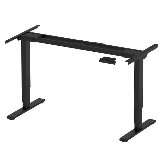 Alt view image 2 of 6 - E6 Dual Motor Standing Desk Frame 3 Stages Electric Height Adjustable Stand Up Desk Frame Only ((Black)