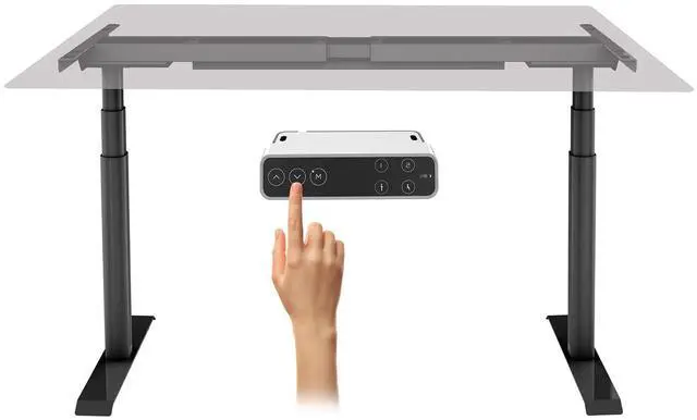 Main image of E6 Pro Oval Dual Motor 3 Stages Standing Desk Oval Leg Height Adjustable Electric Stand Up Desk Frame Only (Black)