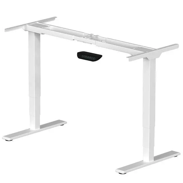 Alt view image 3 of 7 - E6 Max Dual Motor 3 Stages Standing Desk Height Adjustable Electric Stand Up Desk Frame Only (White)