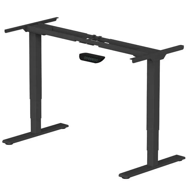 Alt view image 3 of 7 - E6 Max Dual Motor 3 Stages Standing Desk Height Adjustable Electric Stand Up Desk Frame Only (Black)