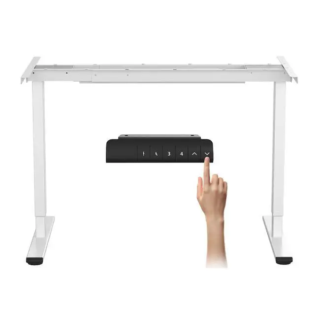 Main image of E3 Dual Motor 2 Stages Standing Desk Height Adjustable Electric Stand Up Desk Frame Only (White)