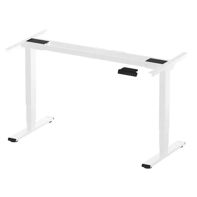 Alt view image 3 of 7 - E6 Dual Motor Standing Desk Frame 3 Stages Electric Height Adjustable Stand Up Desk Frame Only (White)