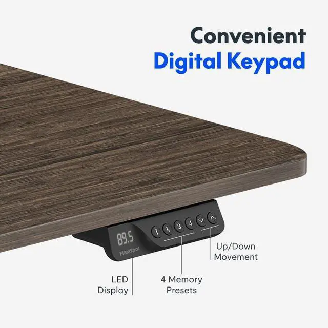 Alt view image 4 of 6 - 79"x32" Large Dual Motor Electric Standing Desk, Black Walnut - 198 LBS Heavy-Duty Capacity, Ideal for Home Office, Creative Studio, or Multi-Monitor Setup